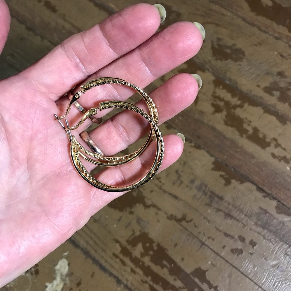 Gold tone Hoop Earrings